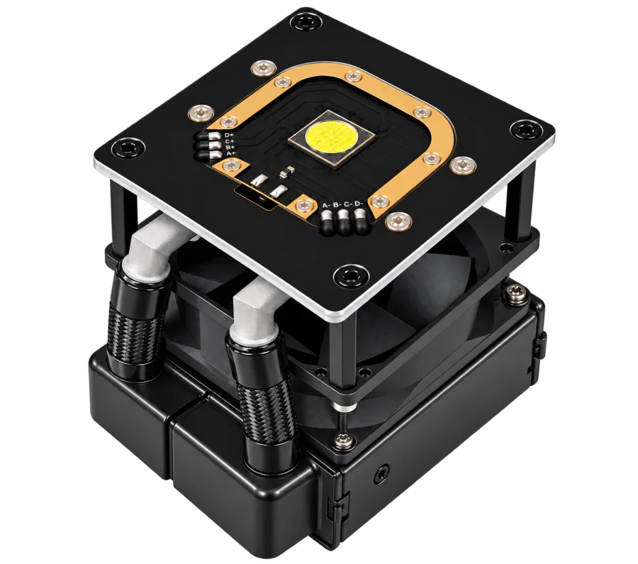 Liquid-cooled LED module for UV curing applications